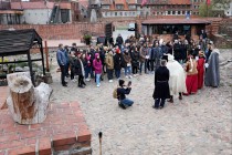 Spotkanie wielkanocne studentów programu Erasmus w ruinach zamku krzyżackiego (12.04.2019) [fot. Andrzej Romański]